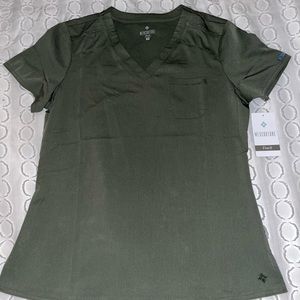 Medcouture Olive Green Scrub Top